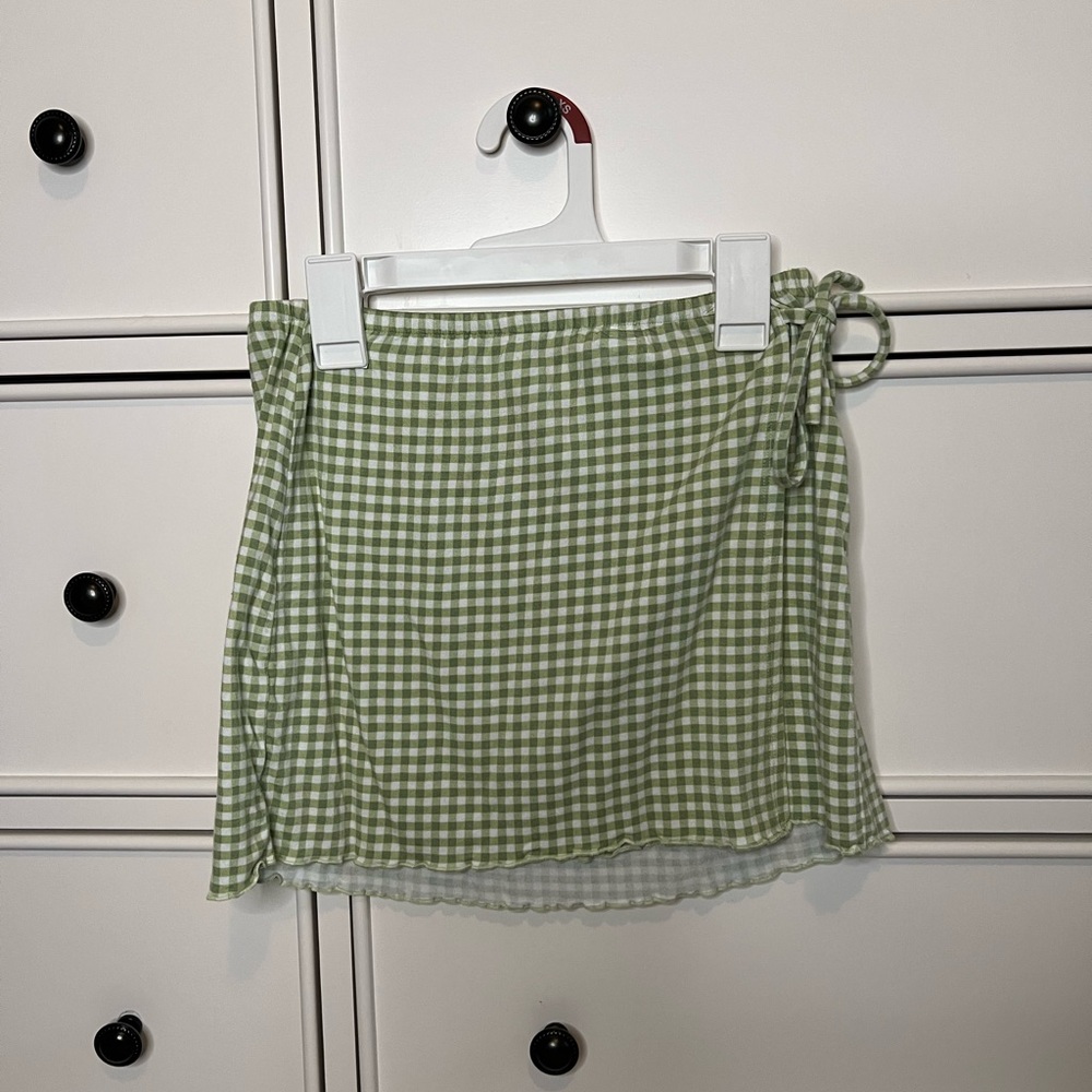 Pacsun green picnic skirt